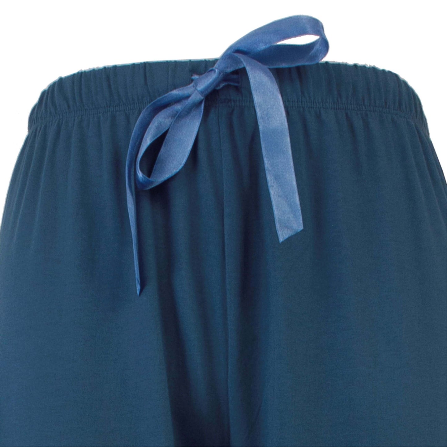 Medaillon dames Pyjama - Lange Mouwen  - Petrol Blauw - afbeelding 4