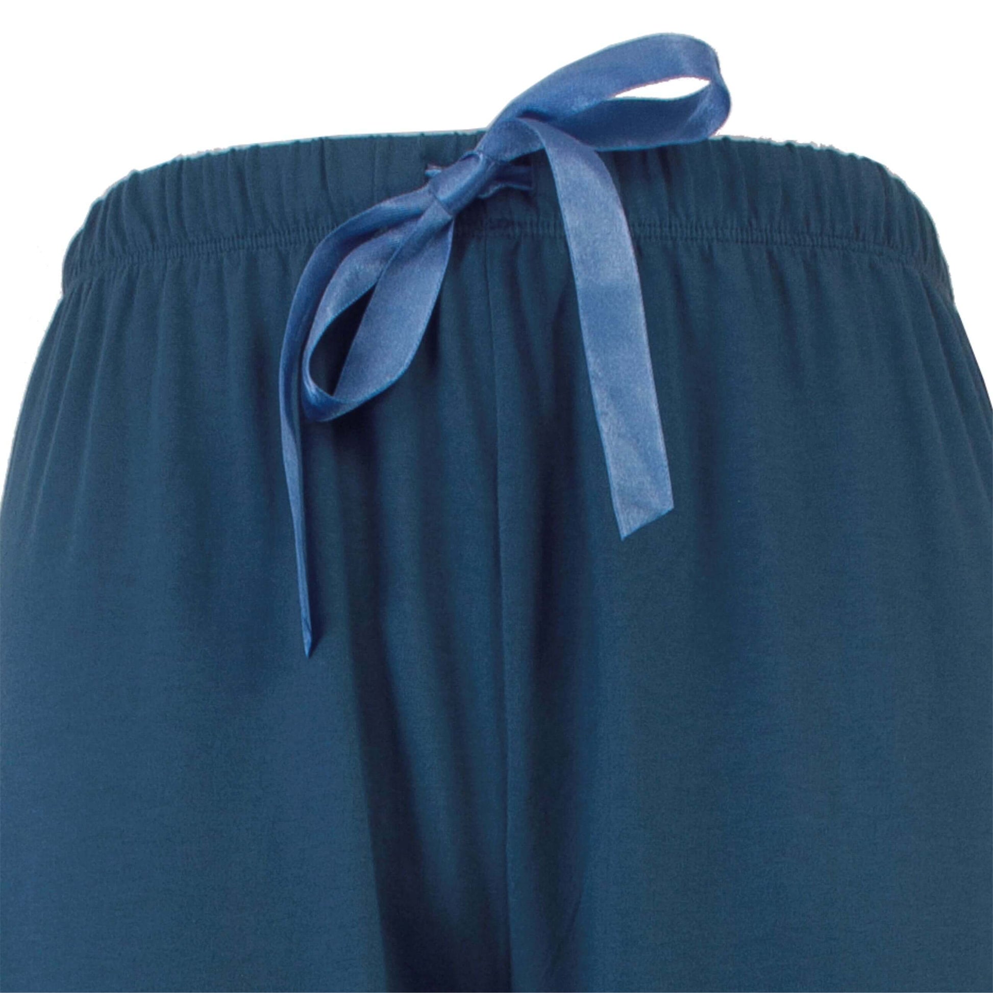 Medaillon dames Pyjama - Lange Mouwen  - Petrol Blauw - afbeelding 4