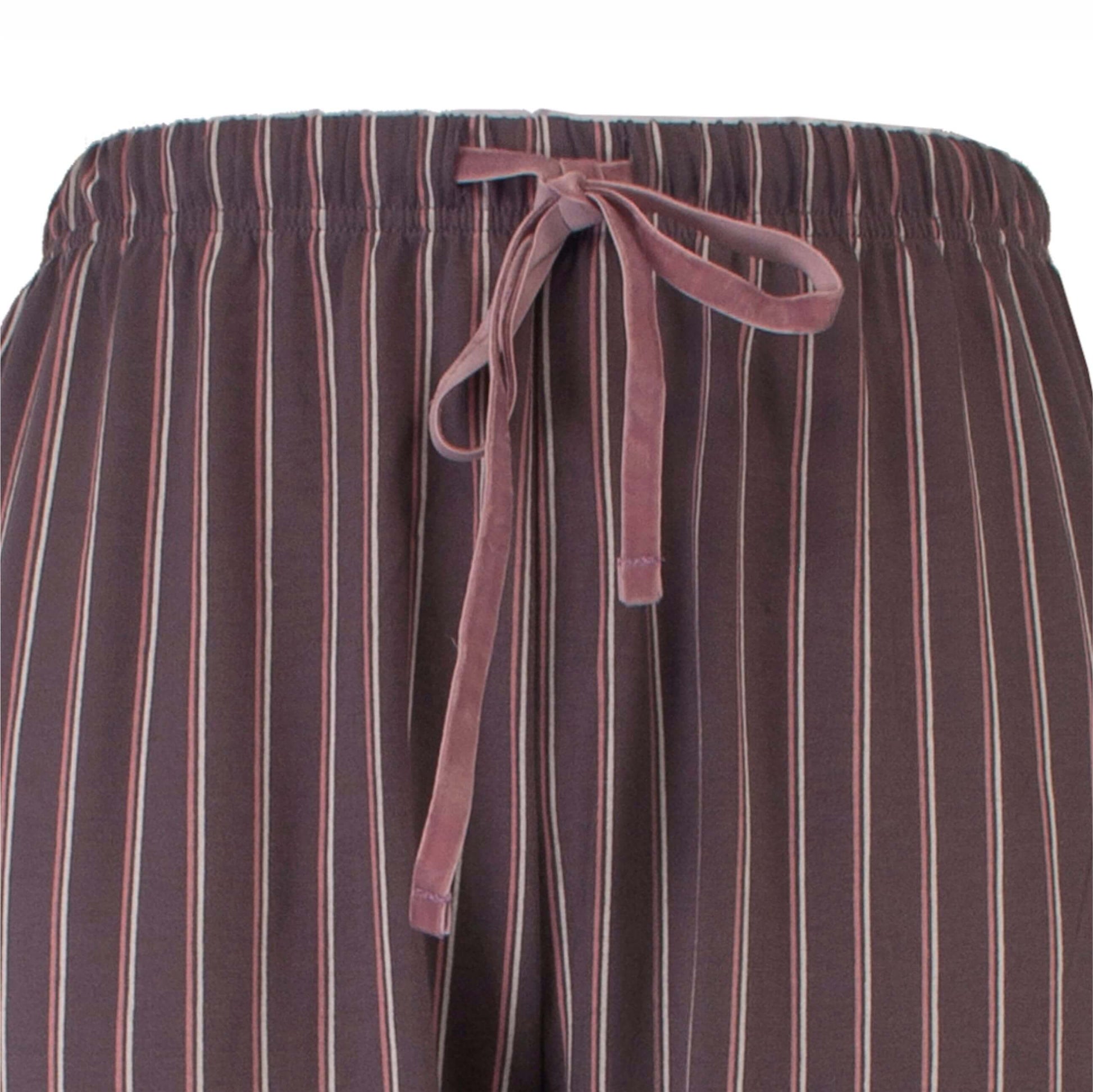 Medaillon Dames Pyjama - Lange Mouwen -Geprinte Lange broek met rechte pijpen -  Bruin - afbeelding 4