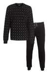 MEQ Heren Pyjama - Nachtkleding - 100% Katoen - Zwart