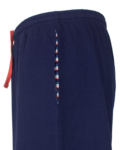 MEQ Heren Shortama Gestreept V-hals - Korte Mouwen -  Blauw - afbeelding 5