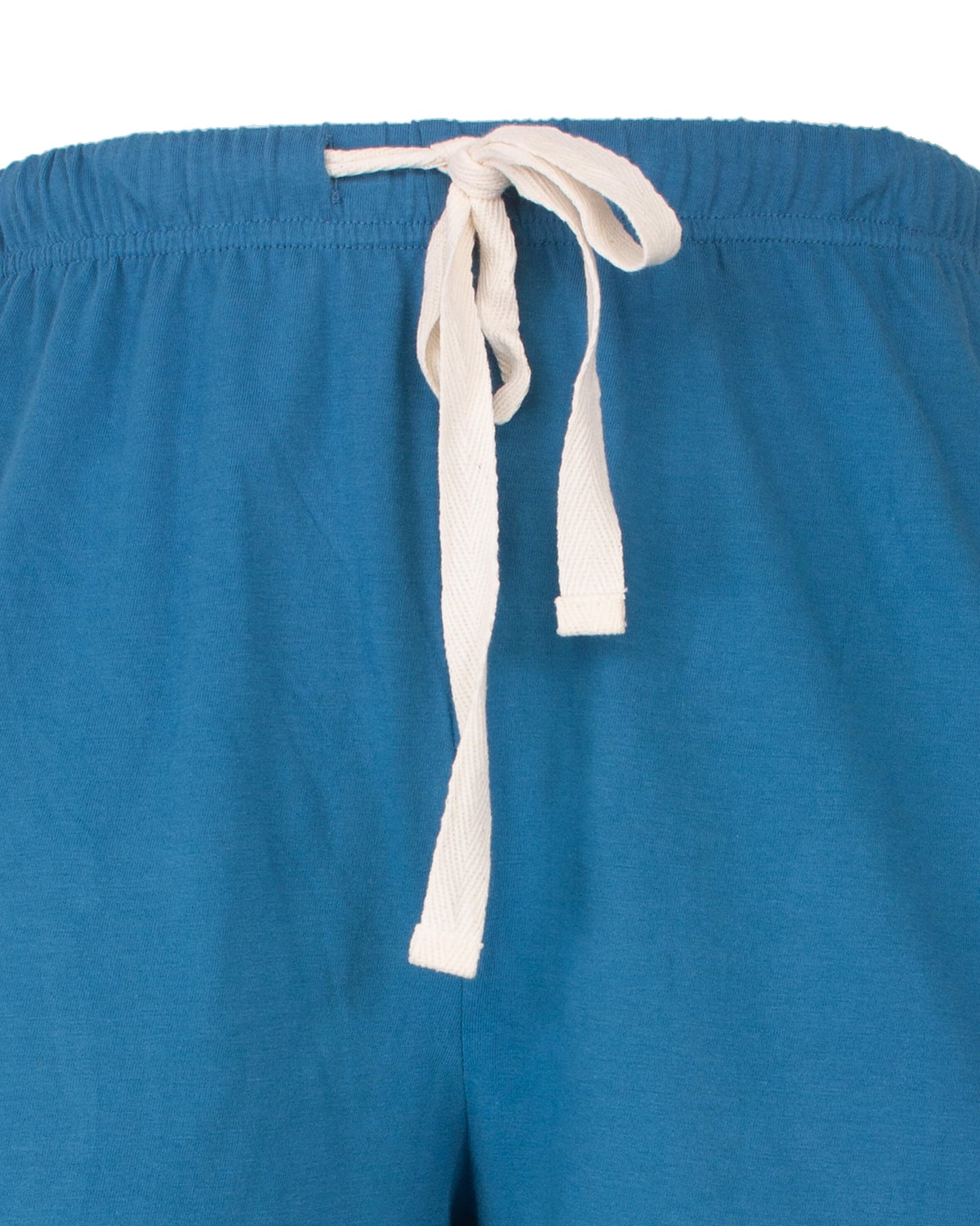 MEQ Heren Shortama -  V-hals - Korte Mouwen -  Aqua Blauw - afbeelding 4