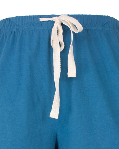 MEQ Heren Shortama -  V-hals - Korte Mouwen -  Aqua Blauw - afbeelding 4