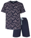 MEQ Heren Shortama - Ronde Hals - Donker Blauw