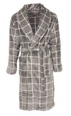 Paul Hopkins Heren Badjas - Fleece - Kamerjas - Grijs