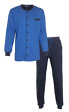 Paul Hopkins Heren Pyjama - Doorknoop - Ziekenhuispyjama - Blauw