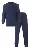 Paul Hopkins Heren Pyjama - Met Boorden - Donker Blauw