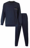 Paul Hopkins Heren Pyjama - Geprint Dessin - Blauw