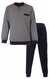 Paul Hopkins Heren Pyjama - Katoen - Met Boorden - Donker Blauw
