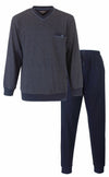Paul Hopkins Heren Pyjama - Geprint Dessin - Donker Blauw