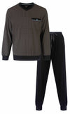 Paul Hopkins Heren Pyjama - Geprint Dessin - Donker Grijs