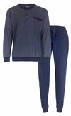 Paul Hopkins Heren Pyjama - Geprint - 100% Katoen - Blauw