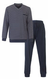 Paul Hopkins Heren Pyjama - Gestreept Dessin - Blauw