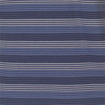 Blauwe stof met horizontale strepen in verschillende tinten blauw en wit, patroon voor pyjama set