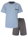 Paul Hopkins Heren Shortama - Korte Mouw en Broek - Licht Blauw