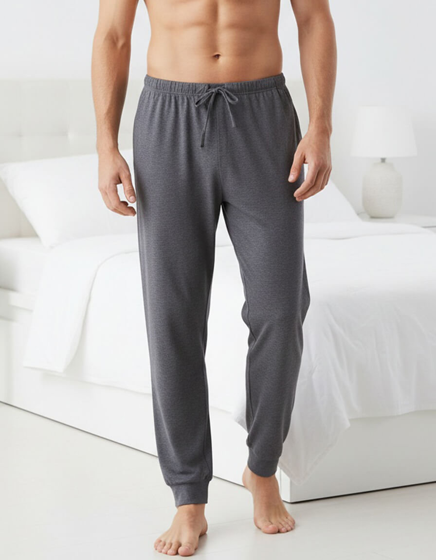 Paul Hopkins Heren Pyjama - Jogging  Broek - Lang - Grijs - vooraanzicht