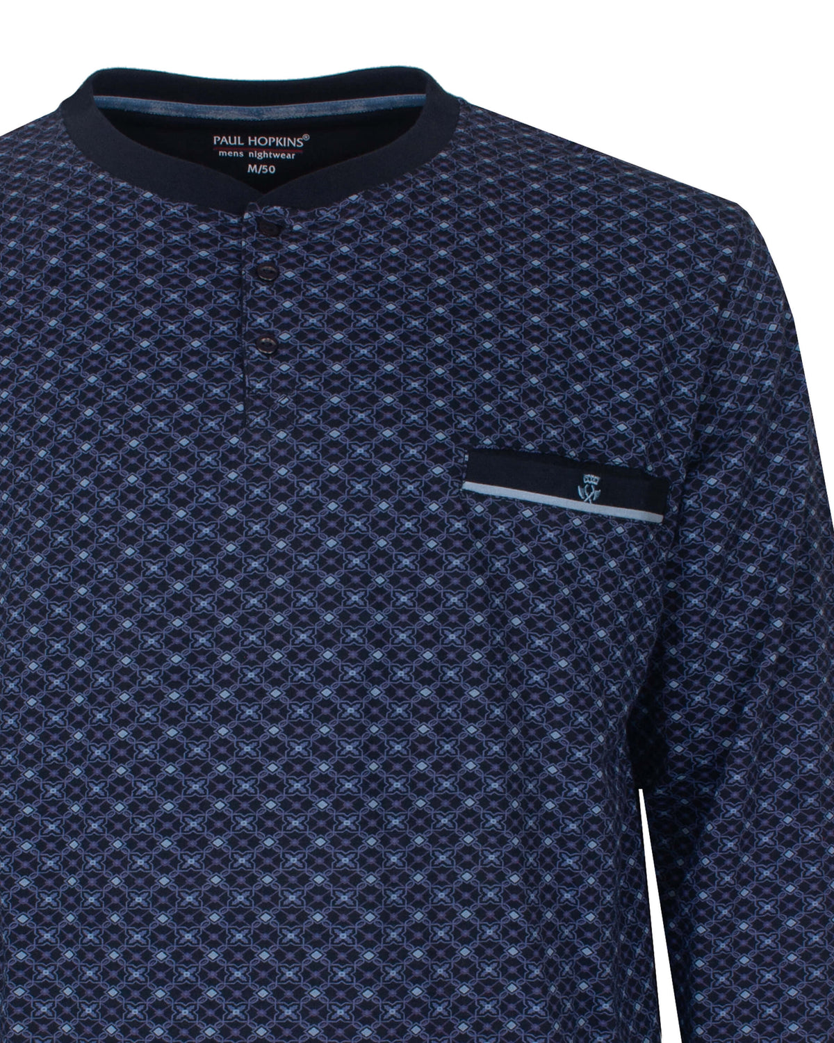 Paul Hopkins Heren Pyjama -  Polosluiting - Donker Blauw - afbeelding 5