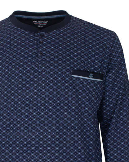 Paul Hopkins Heren Pyjama -  Polosluiting - Donker Blauw - afbeelding 5