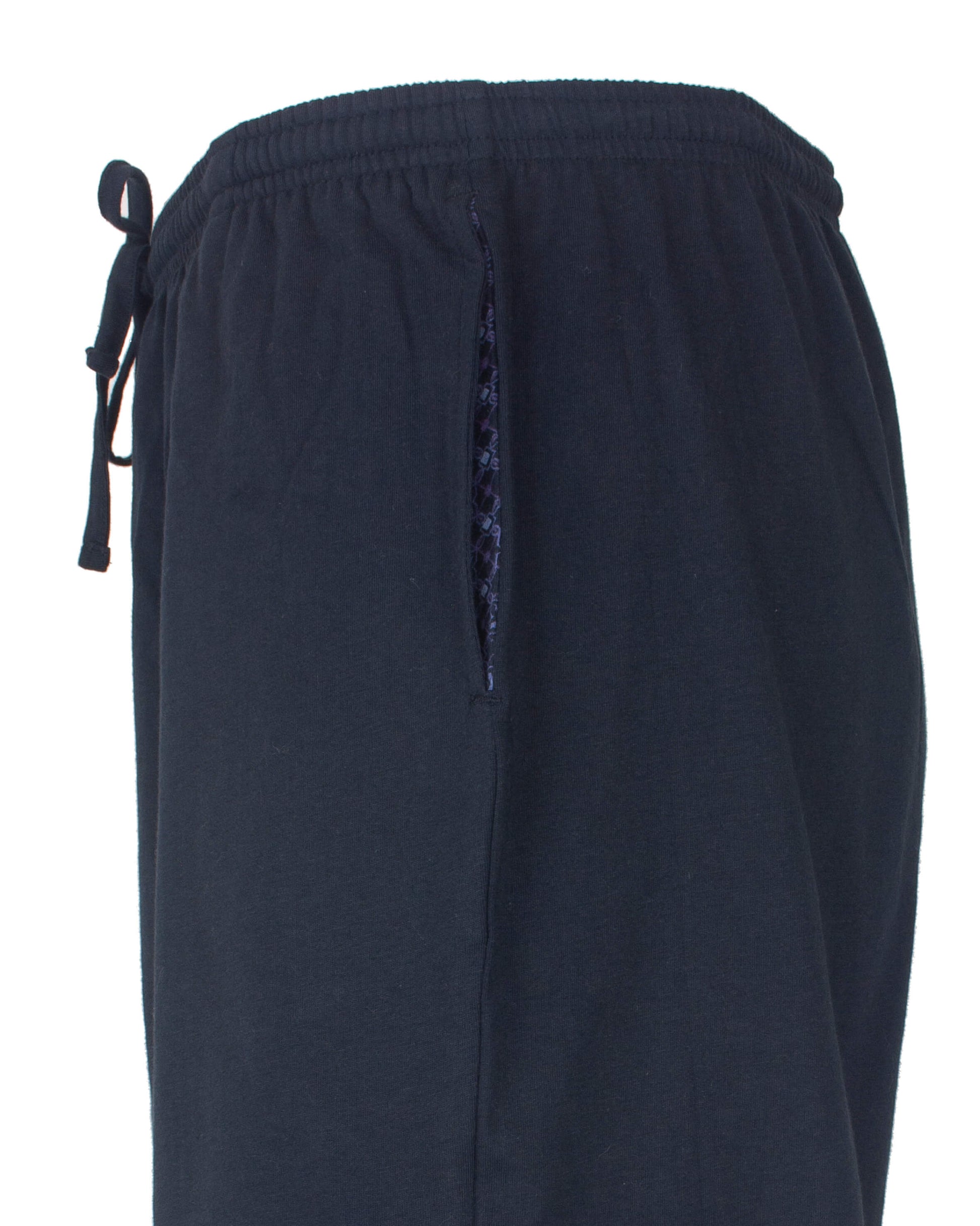 Paul Hopkins Heren Pyjama - Doorknoop -Katoen - Donker Blauw - detail