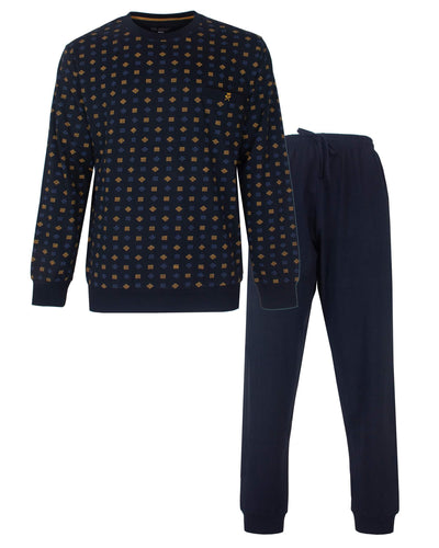 Paul Hopkins Heren Pyjama - Ronde Hals - Donker Blauw