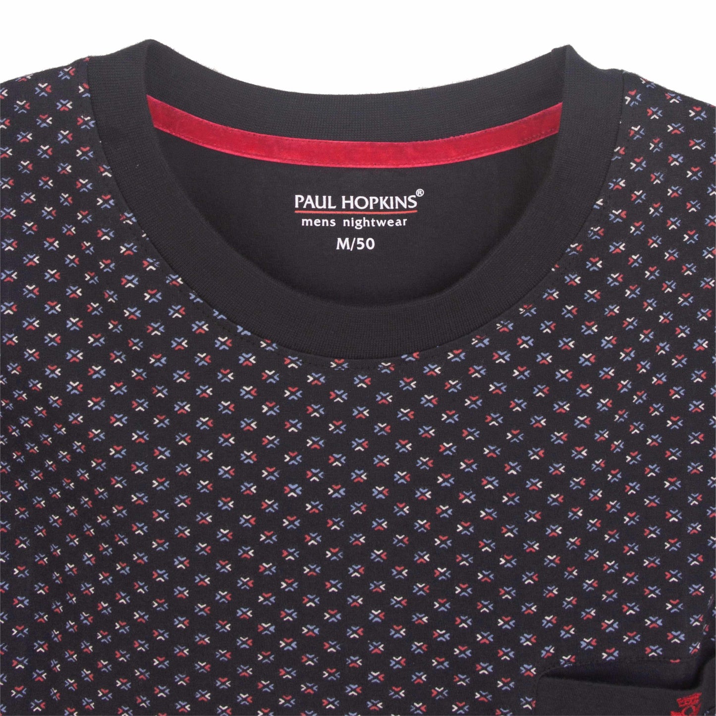 Paul Hopkins Heren Pyjama - Lange Mouwen - Donker Blauw - detail