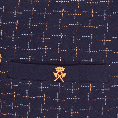 Paul Hopkins Heren Pyjama - Lange Mouwen- Geprint dessin- Donker Blauw. - afbeelding 4