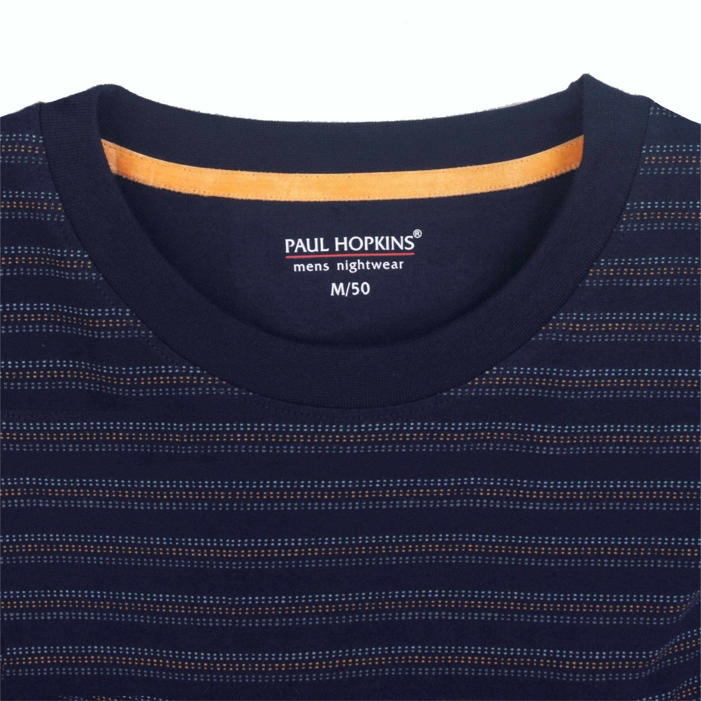 Paul Hopkins Heren Pyjama - Lange Mouwen- Donker Blauw. - detail