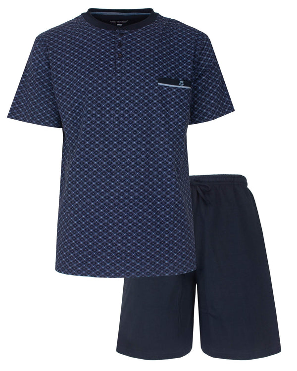 Paul Hopkins Heren Shortama -  Polosluiting - Donker Blauw
