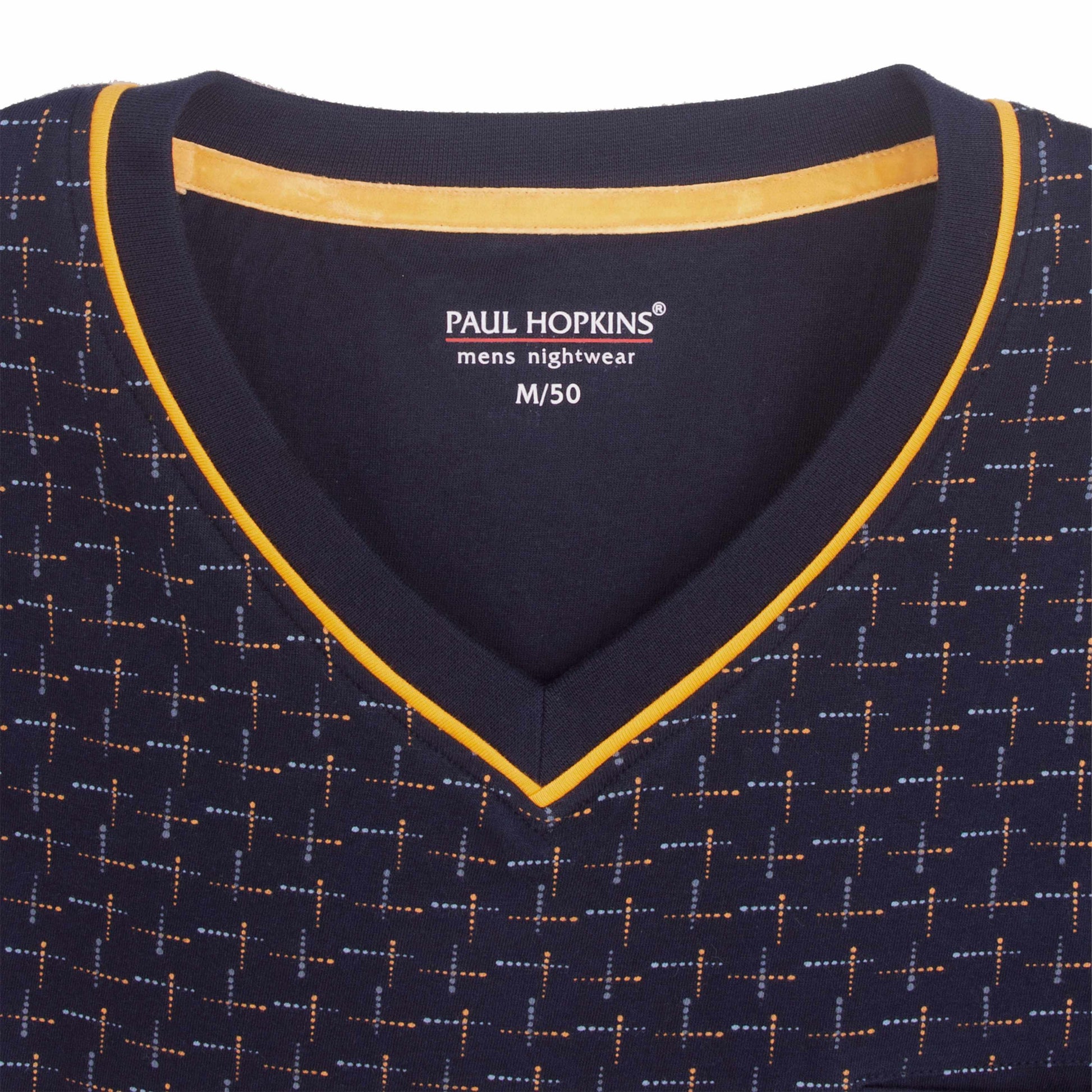  Paul Hopkins heren shortama - Korte Mouwen- Donker Blauw.  - afbeelding 5