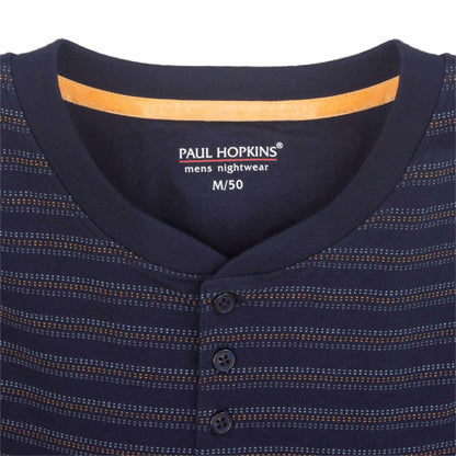 Paul Hopkins Heren Shortama - korte Mouwen - Katoen -  Donker Blauw. - afbeelding 4