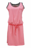 Irresistible Dames Nachthemd - Wit Gestreept - Roze