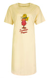 Temptation Dames Nachthemd - BigShirt - Slaapkleedje - Geel