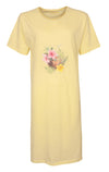 Temptation Dames Nachthemd - Bigshirt - 100% Katoen - Geel