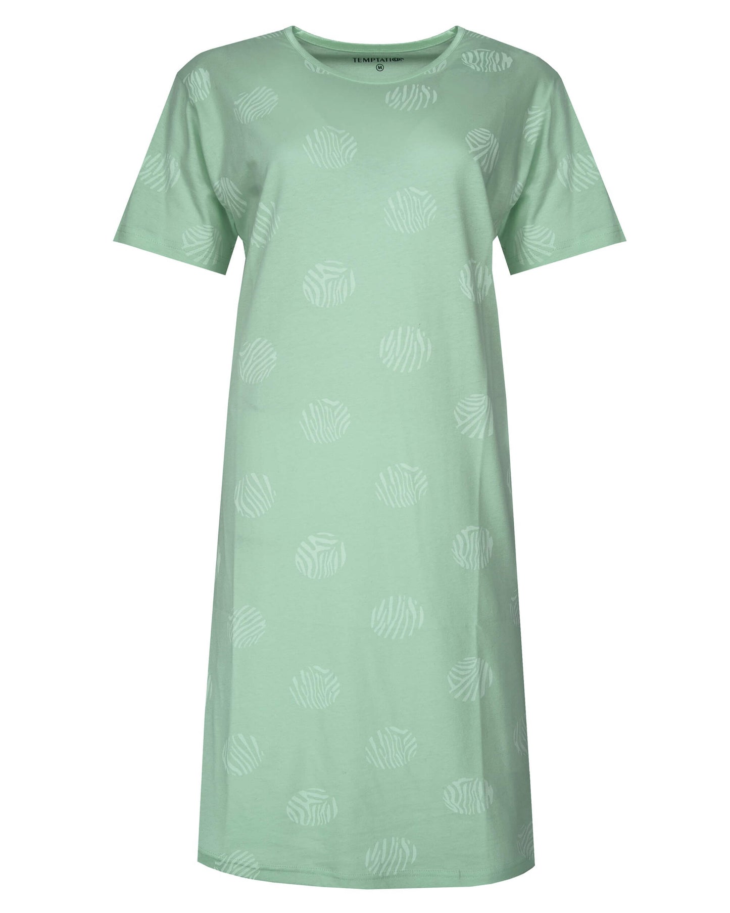 Temptation Dames Big Shirt - korte Mowen - Groen - vooraanzicht