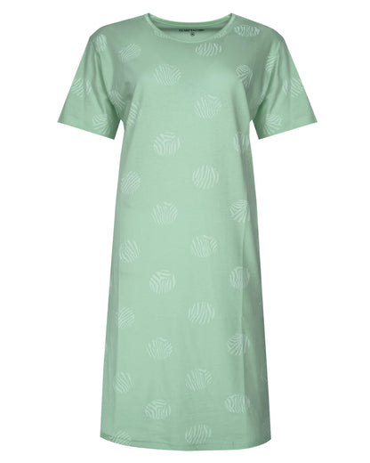 Temptation Dames Big Shirt - korte Mowen - Groen - vooraanzicht