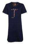 Tenderness Dames Nachthemd - Time to relax Tekst - Donker Blauw