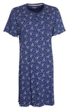 Tenderness Dames Nachthemd - 100% Katoen - Donker Blauw