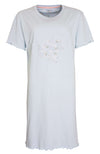 Tenderness Dames Nachthemd - Katoen - Korte Mouwen - Licht Blauw