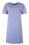 Tenderness Dames Nachthemd - Korte Mouwen - Lavendel Lila