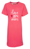 Tenderness Dames Nachthemd - Love You More Print - Roze