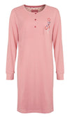 Tenderness Dames Nachthemd - Polo Sluiting - Katoen - Roze