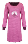 Tenderness Dames Nachthemd - Stippen dessin - Roze