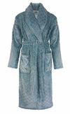 Tenderness Dames Ochtendjas - Fleece - Petrol Blauw