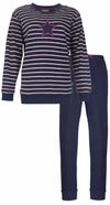 Tenderness Dames Pyjama - Badstof - Strepen Dessin - Blauw
