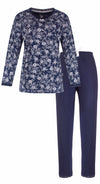 Tenderness Dames Pyjama - Gebloemd Dessin - Katoen - Blauw