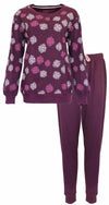 Tenderness Dames Pyjama - Katoen - Bloemenprint - Paars