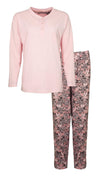 Tenderness Dames Pyjama - Katoen - Polo Sluiting - Zacht Roze