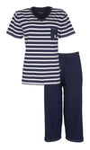 Tenderness Dames Pyjama - Korte Mouwen - Katoen - Blauw