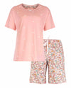 Tenderness Dames Shortama - Pyjama - Bloemen - Licht Roze