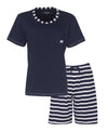 Tenderness Dames Shortama - Pyjama Set - Katoen - Blauw